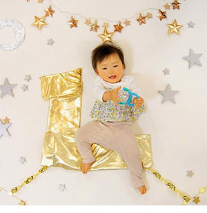 寝相アートの様子