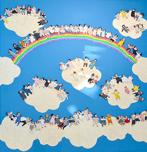 寝相アートの様子