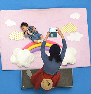 寝相アートの様子